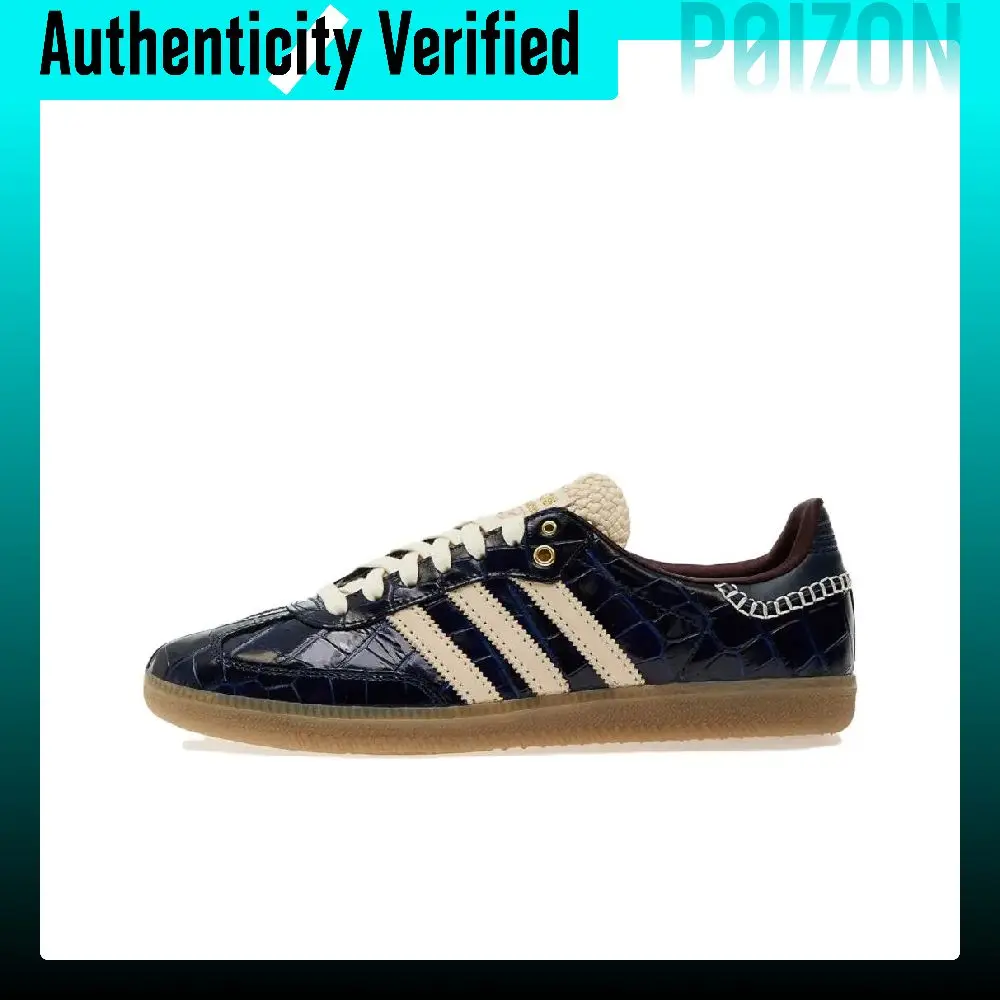 Wales Bonner X Adidas Originals Samba German Army Trainers Unisex Low-top Marine Blue JH9825