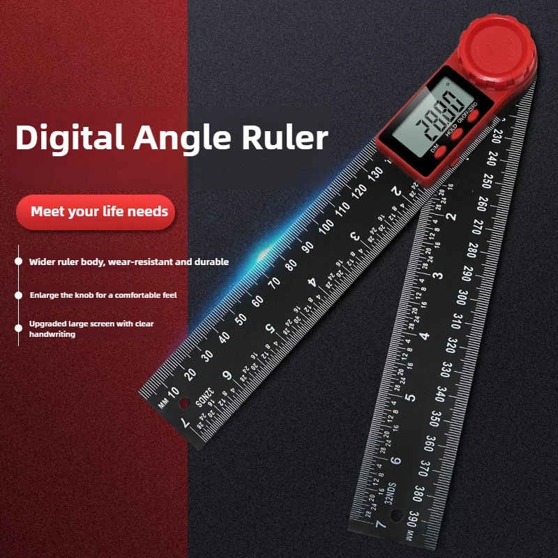 

Цифровая угловая линейка 0-300 мм, гониометр, угломер из алюминиевого сплава, клинометр, транспортир, линейка дисплея