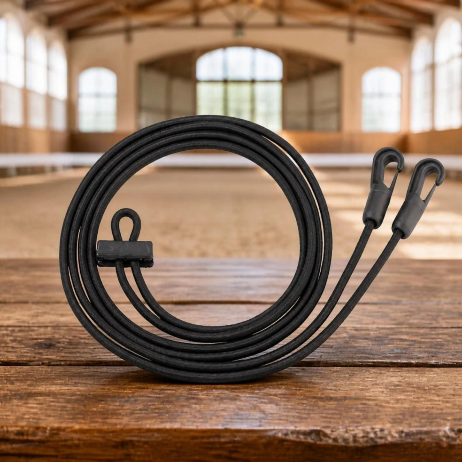 Elastic Side Rein with Snap Hooks Adjustable Horse Training Strap Horse Side Reins Long-Lasting Tack Stable for Equestrians