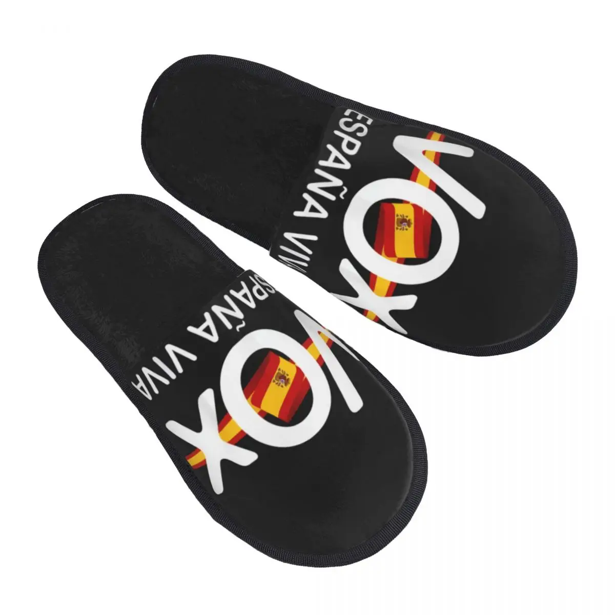 

Женские домашние тапочки с испанским политическим принтом на заказ, уютные теплые тапочки с логотипом Испании Vox, пушистые тапочки из пены с эффектом памяти, домашняя обувь