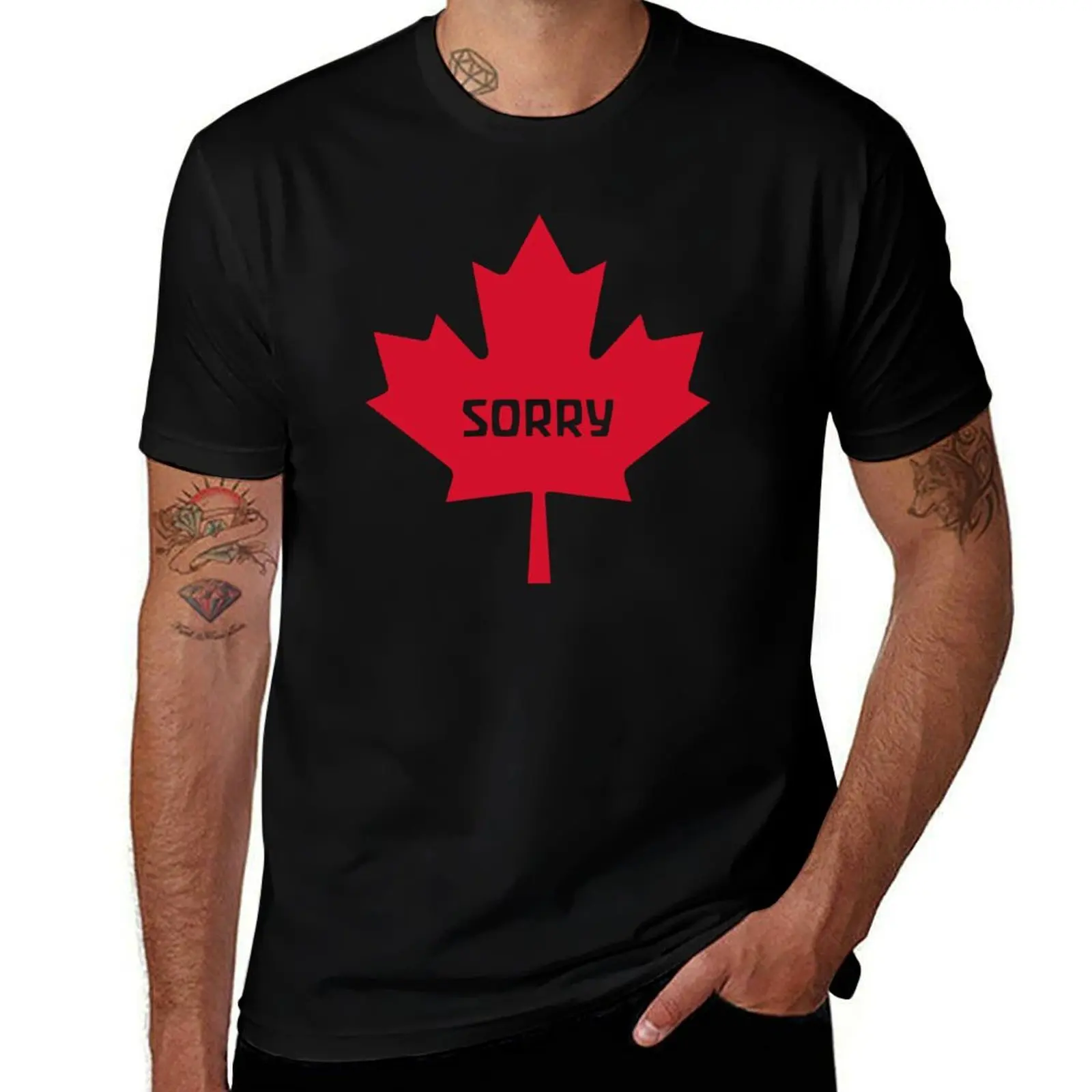 Sorry Canada T-Shirt Classic Basic Casual T-Shirt
