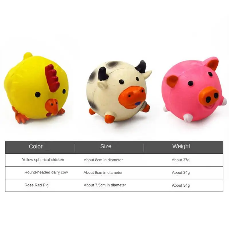 Squeak Dog Toys Not Afraid Of Evil Vocal Tube Cute Pig Shape Unique Design Dog Supplies Latex Puppy Scream Toy Stupid And Cute