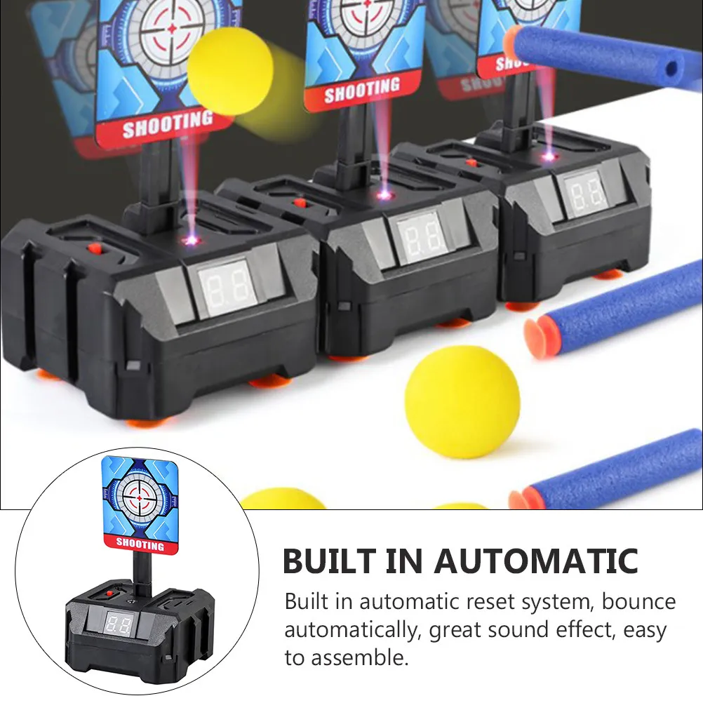 

Reset Shooting Practice Target with LCD Score Display Durable Material Shocking Sound Effect for Training Fun