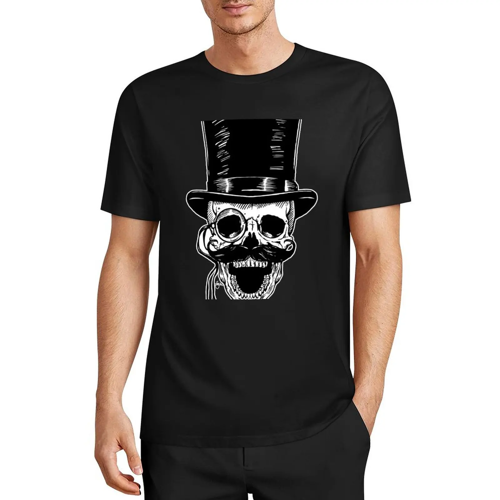 

Victorian Skull with Monocle T-Shirt customs design your own man t shirt cute tops mens t shirt graphic