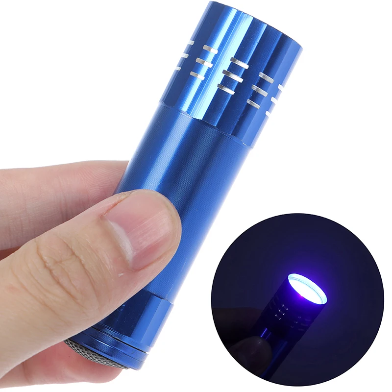 Portable Mini UV 9 LED Purple Light Nail Dryer Curing Lamp Flashlight Torch for Gel Nail Polish Art Light Lamp Machine Tools