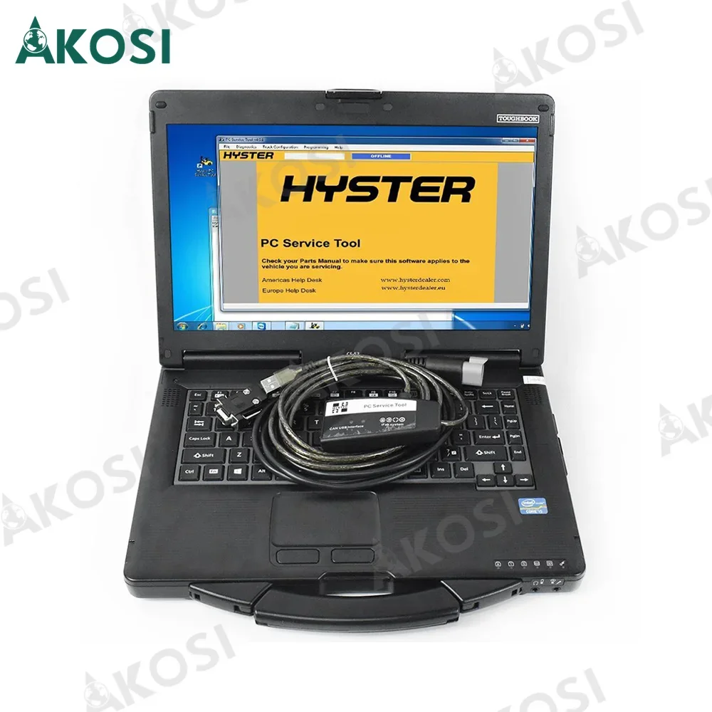 for hyster yale forklift truck diagnostic scanner Yale PC Service Tool Ifak CAN USB Interface tool with CF54 laptop