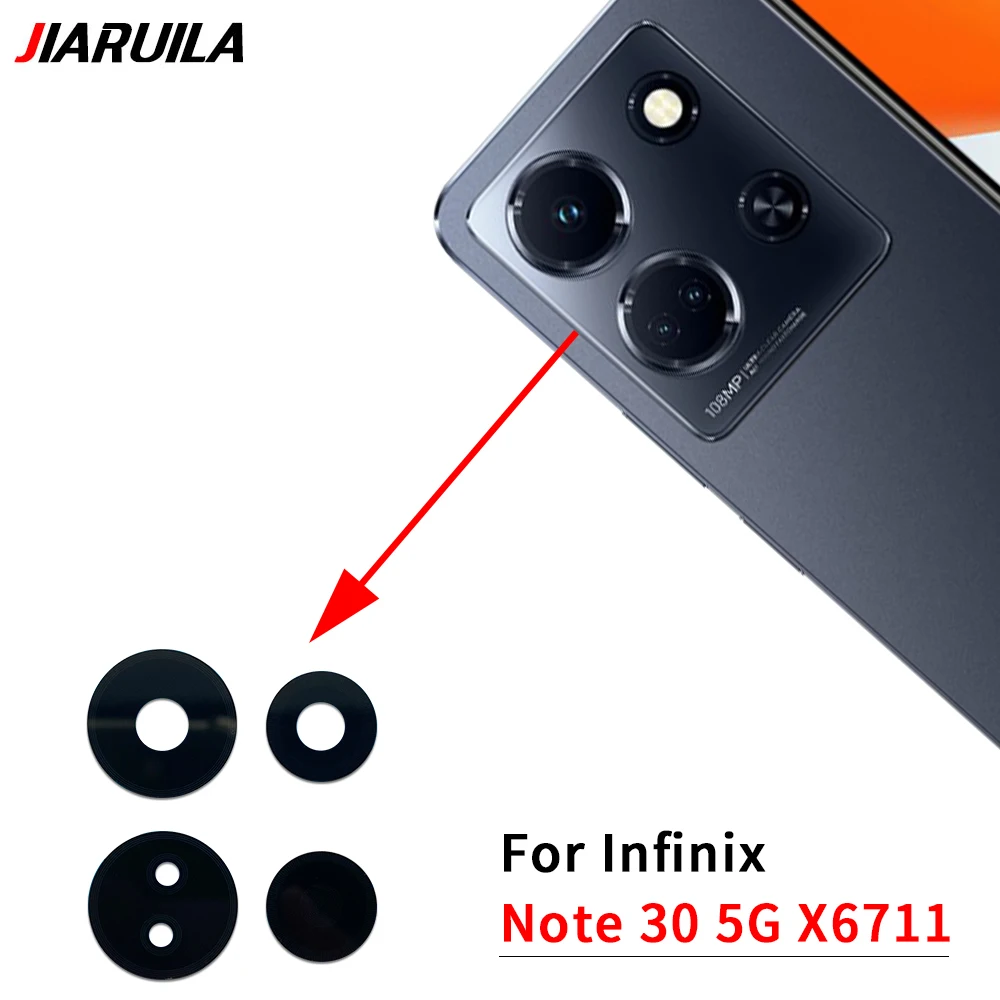 Rear Back Camera Glass Lens For Infinix Note 30 4G 5G 40 Pro 5G X6833B X6832 X6851 With Adhesive Sticker