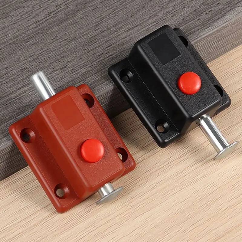 

2PCS Spring Bolt Small Plastic Self Elastic Button Door Latch Cabinet Door Anti-Theft Door Hardware Furniture Accessories