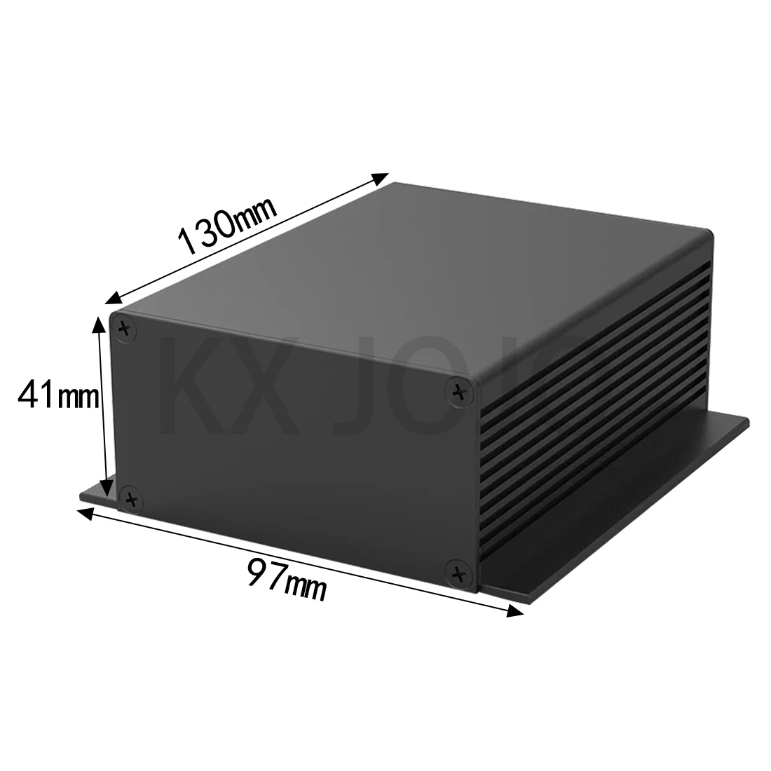 Box Aluminum Enclosure 97*41*130mm Integrated Case Black with Ears PCB DIY Instrument Electronic Project Protective Cover Box