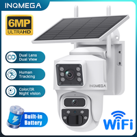 INQMEGA 8MP 4G SIM Solar Battery Surveillance Camera Outdoor WIFI Solar Panel Security Camera PIR Human Detection Two Way Audio