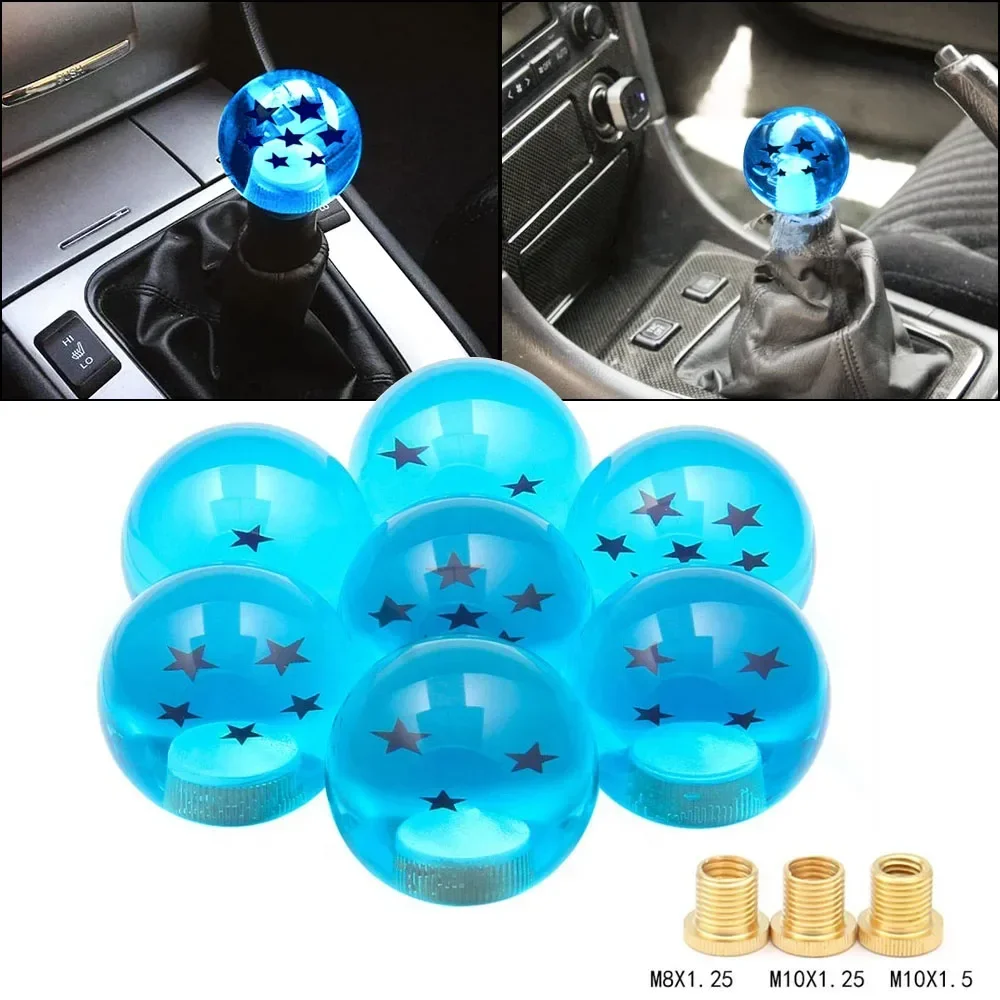 1pc 54mm Universal Racing Car Modification 1-7 STARS Shift Knob Auto RARE Star BALL Z Orange BALL Diameter Gear Shifter Knob