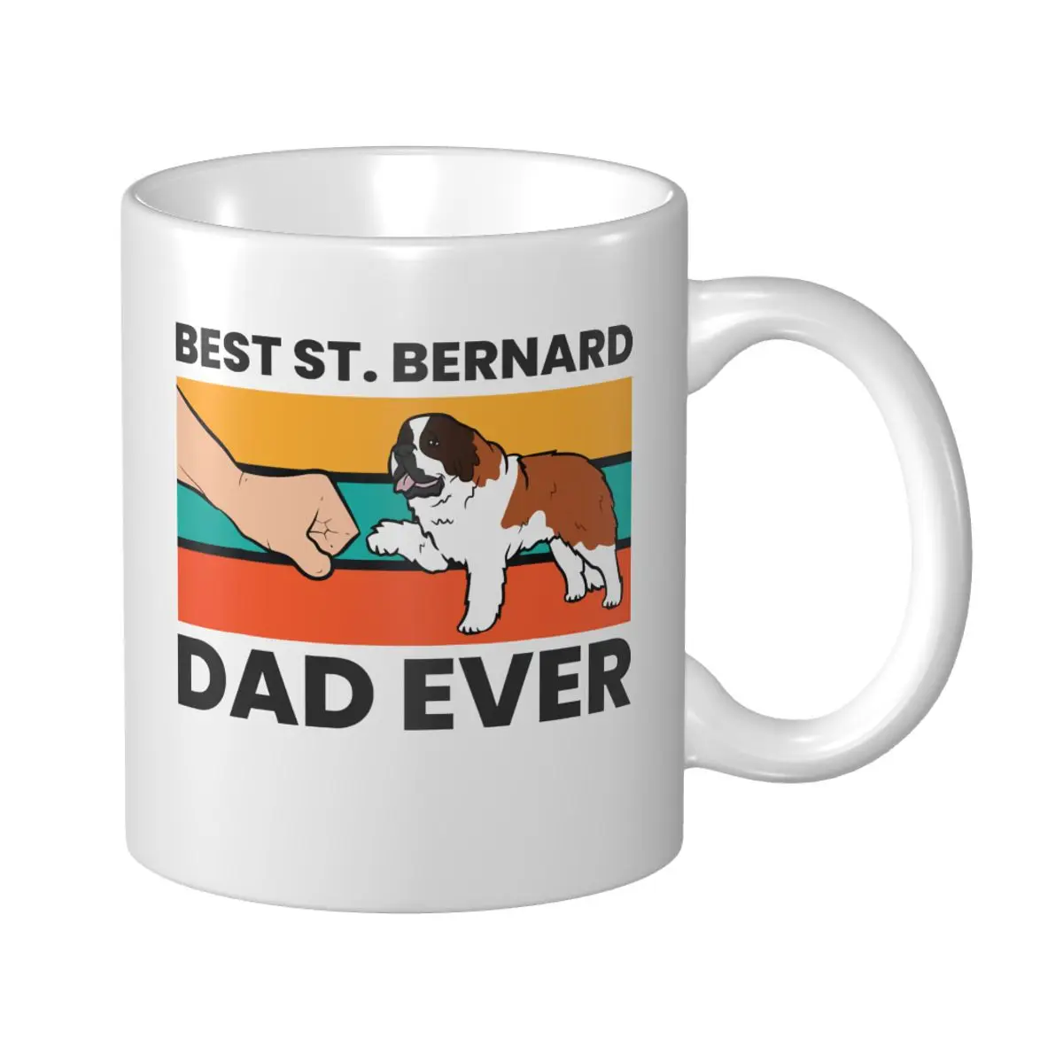 Mark Cup Mug Best St. Saint Bernard Dog DAD EVER Coffee Mugs Tea Milk Water Cup Travel Mugs For Office Home