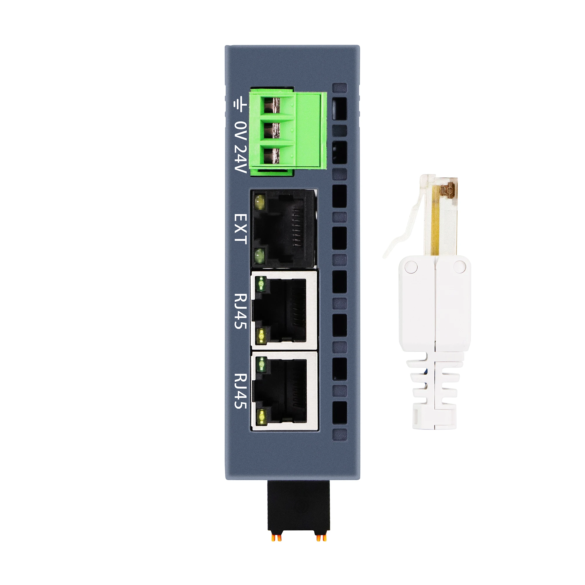 Modul I/O Terdistribusi Unik 2026 Modbus-TCP I/O Coupler Jarak Jauh 3 RJ45 24VDC IP20 16DI 16DO(PNP)
