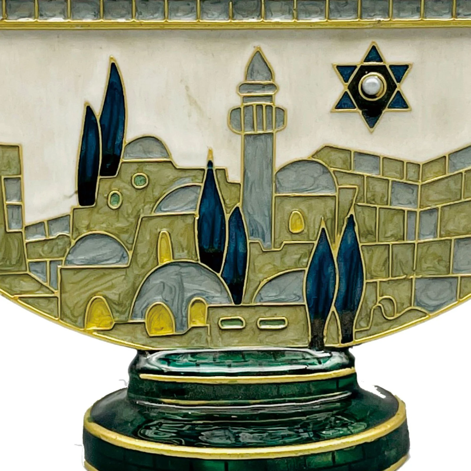 9 فرع شمعة حامل ل Hanukkah Menorah الشمعدان 9 رئيس الشمعدان حامل لعيد الميلاد حفل زفاف الاحتفال ديكور #6