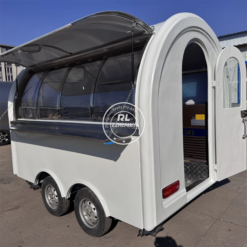 

Hot Dog Burger Trailer Coffee Van Mobile Food Trailer Street Ice Cream Cart Concession Fast Food Truck With Full Kitchen