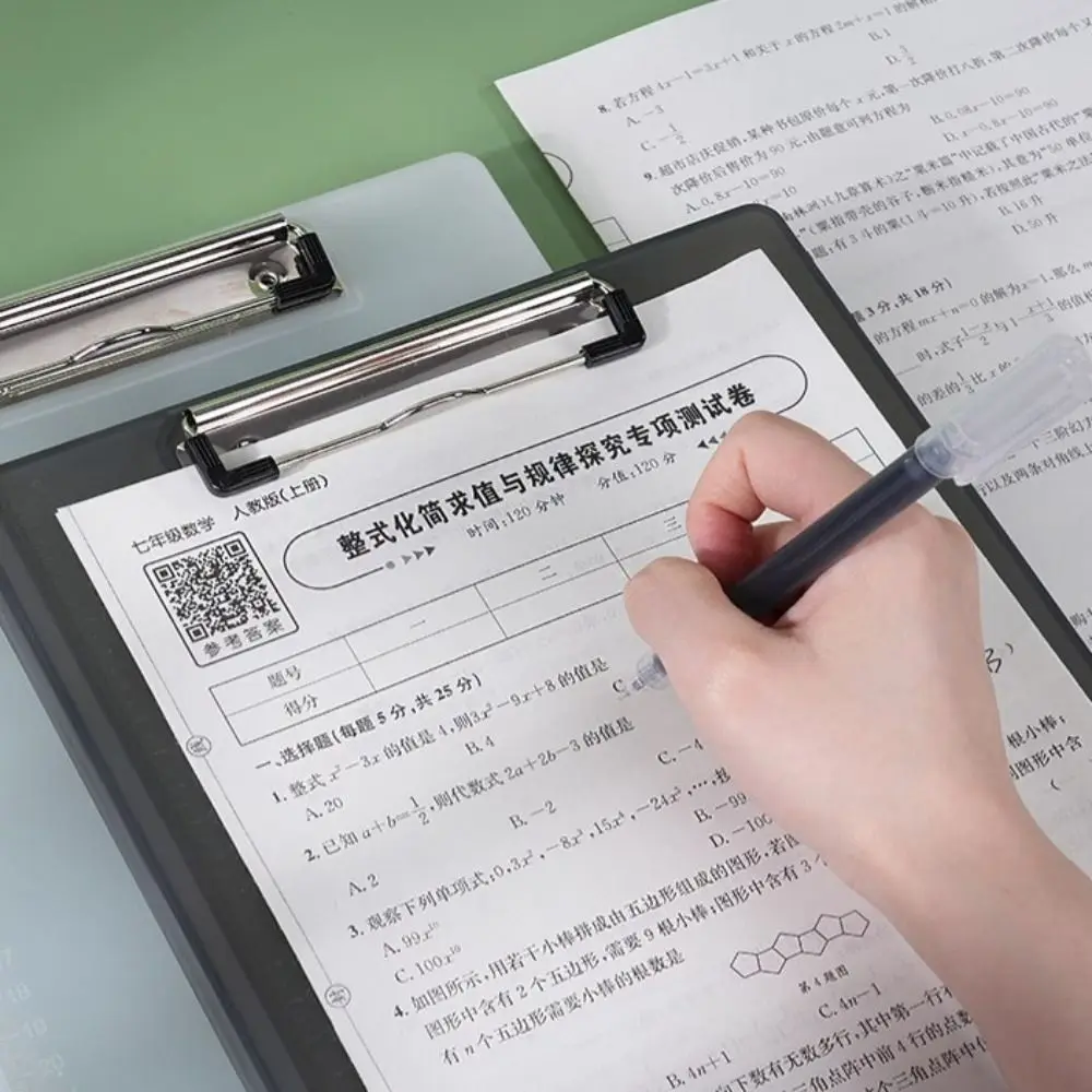 6 Color Large Capacity A4 File Clipboard Box Case Waterproof File Storage Memo Clip Board Plastic A4 File Folder Writing Pad