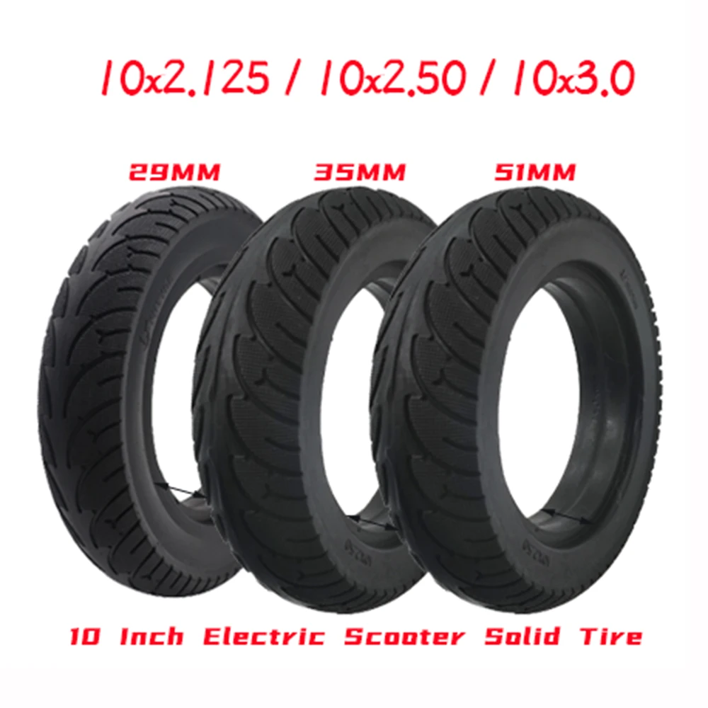 

10 Inch Electric Scooter Solid Tire Rubber Skid 10x2.125 10x2.50 10x3.0 Tubeless E-bike Accessories DIY Refit