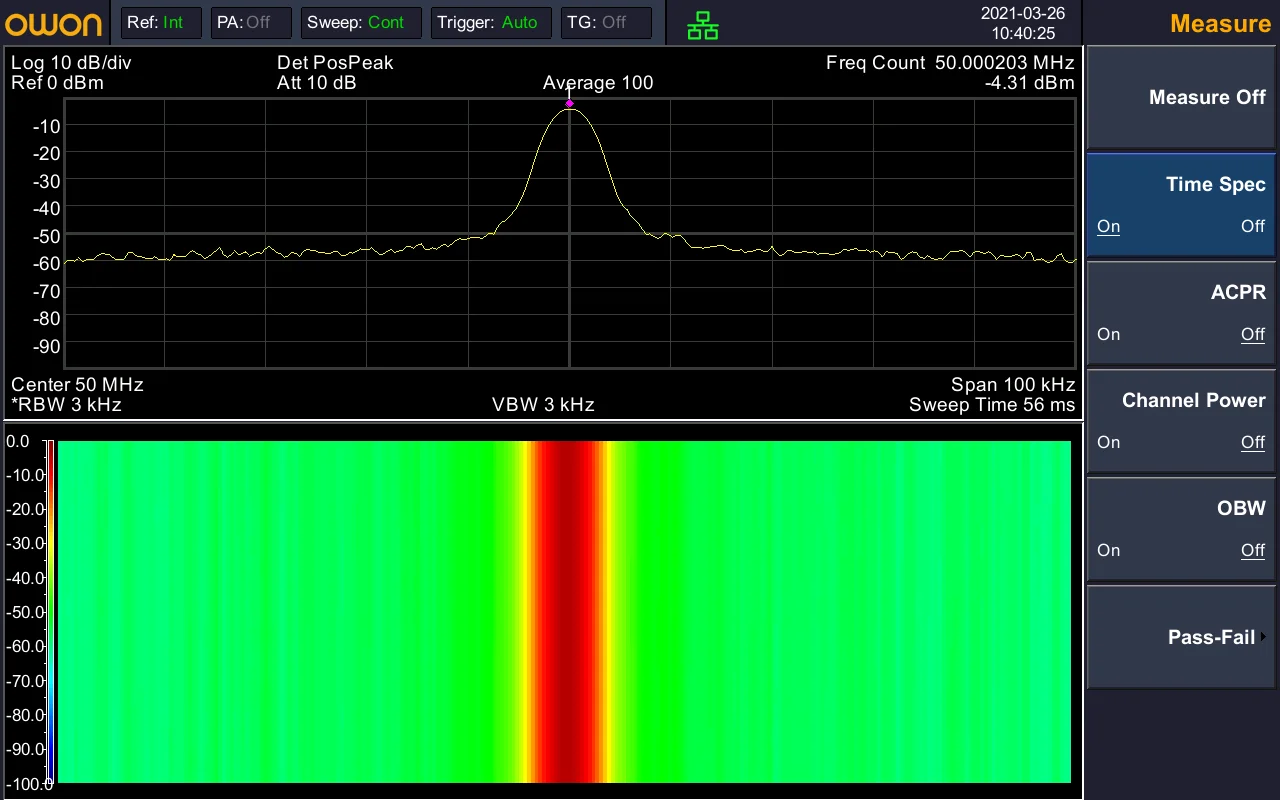 OWON XSA800-Serie Spektrumanalysator Frequenzbereich von 9 kHz bis 1,5 GHz Auflösungsverhältnis 1280×800 9 Zoll LCD XSA805/815 – Detail 13