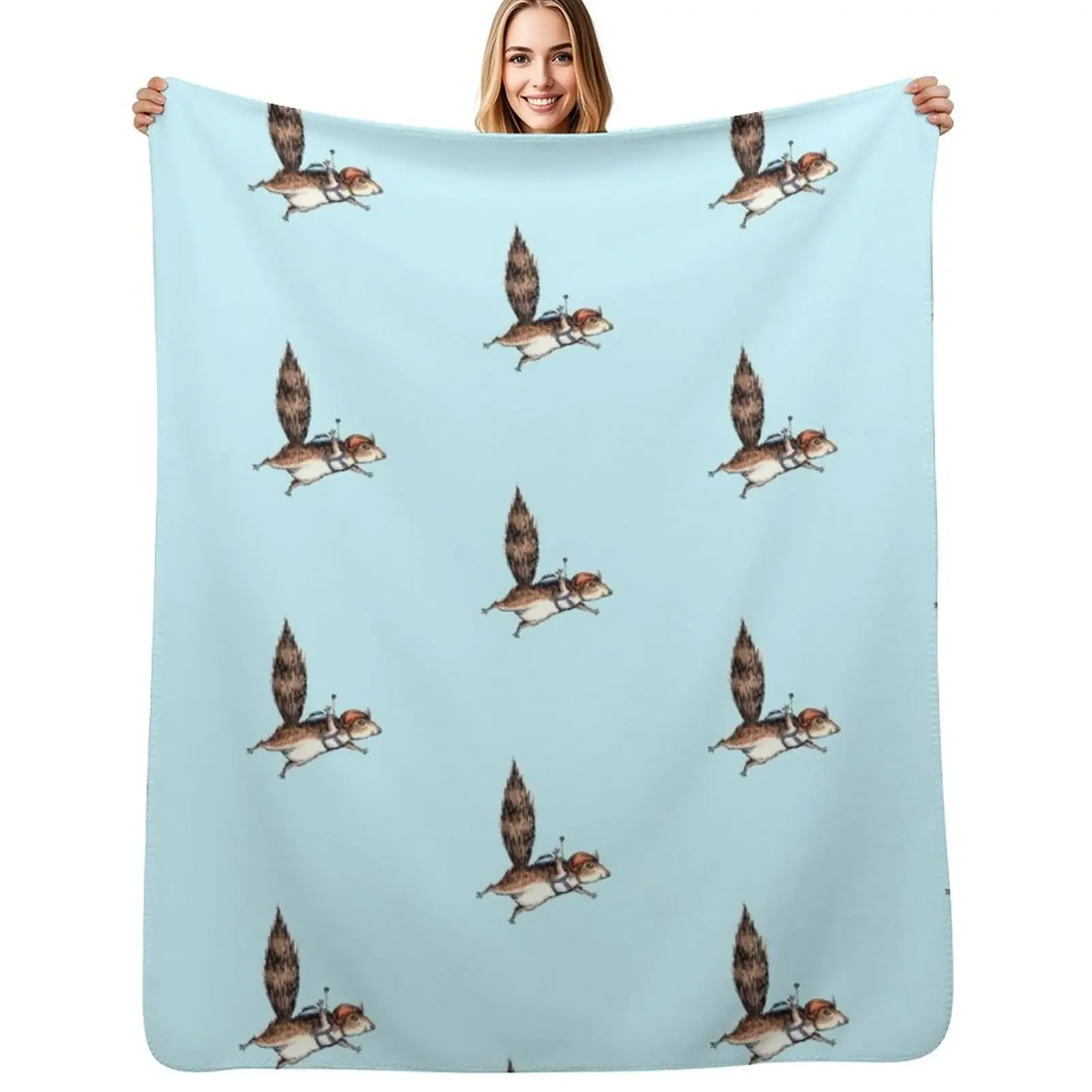 

Skydiver Squirrel, Skydiving Adventure Design Throw Blanket Sofa Throw for sofa Soft Stuffeds Blanket