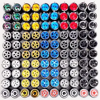 50組1/64比例輪組,含橡膠輪胎及車軸,適用於1:64比例火柴盒、多美卡、風火輪等合金車模,批發 10 最佳銷售 橡膠輪 - №6
