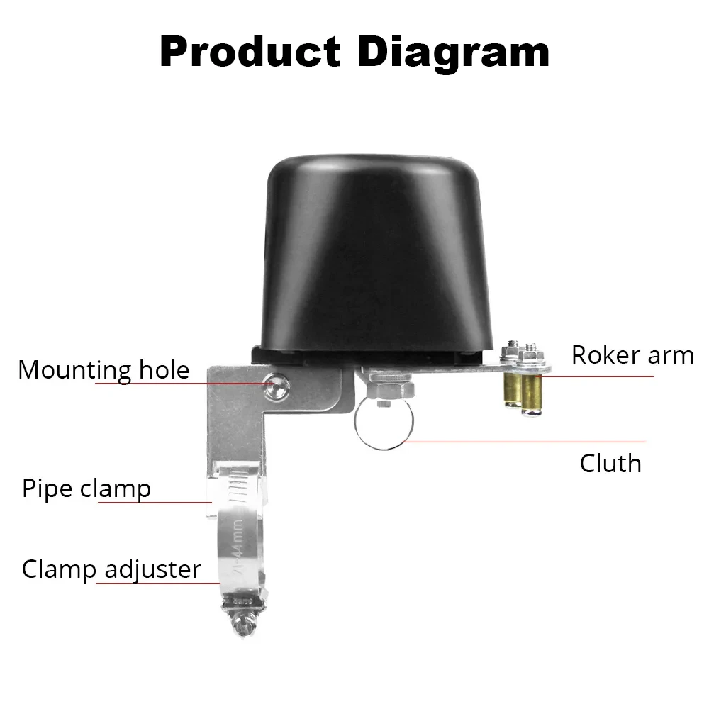 Tuya Smart WiFi Gas Valve Wate Valve Manually Open Valve Manipulator Control Home Automatically Shut-Off Gas Controller