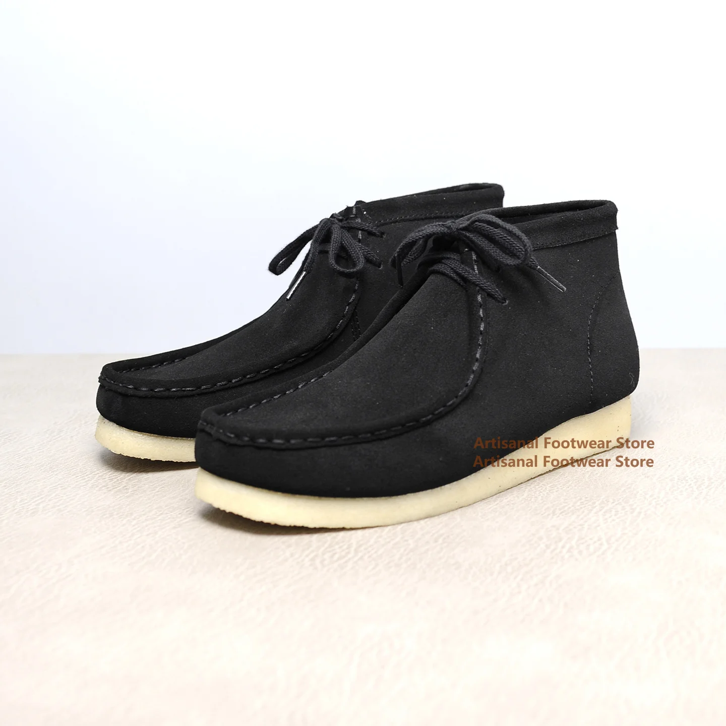 

High-Top Suede Leather Casual Shoes Cowhide Lace-Up Men's Shoes Soft Soled Brand Leather Shoes Designer Handmade Men's Shoes
