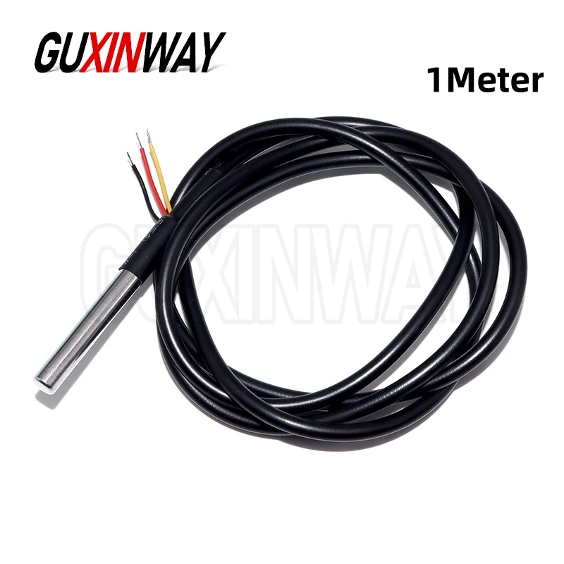 1 metro 2 metros 3 metros 5 metros DS18B20 paquete de acero inoxidable impermeable 18b20 Cable sonda Sensor de temperatura