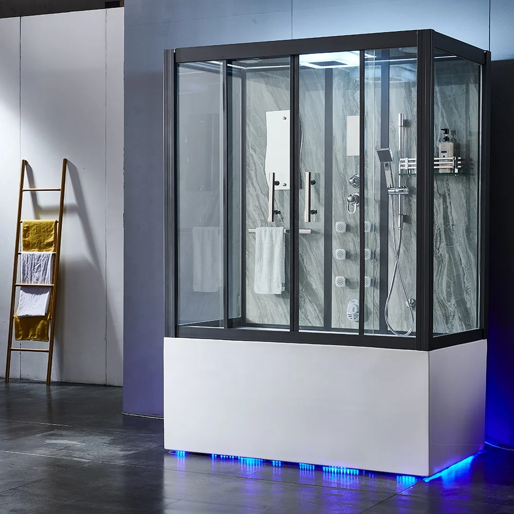 &c Luxury Sliding Shower Enclosure with Colorful Transparent Glass Steam Room for Hotel Most Popular for Sale