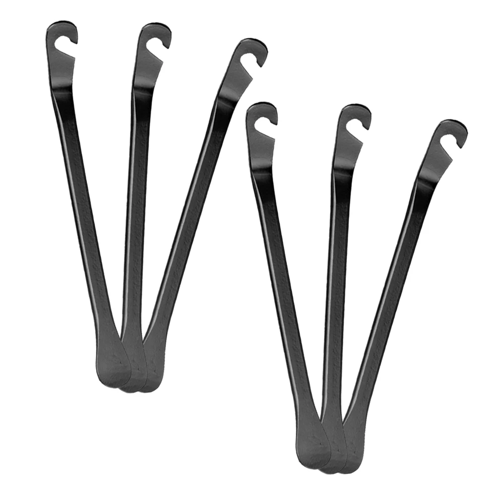 

6pcs Bike Tire Repair Tools Steel Pry Levers for Efficient Changing Black Metal Bicycle Maintenance Equipment bike tire lever
