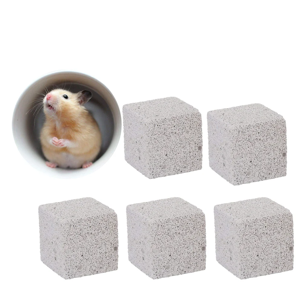 

5Pcs Calcium Mineral Stone Teeth Grinder Chewing for Hamster Rabbit Chinchilla Small Pets Nutrient Supplement Chew