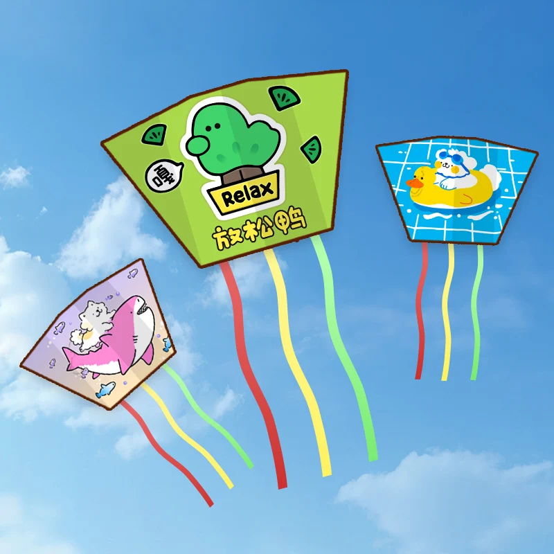 Cerf-volant de poche amusant en plein air, Mini cerf-volant avec ligne de poignée de 50m, cadeau facile à transporter pour enfants, cerf-volant Animal, cerf-volant de dessin animé pour enfants