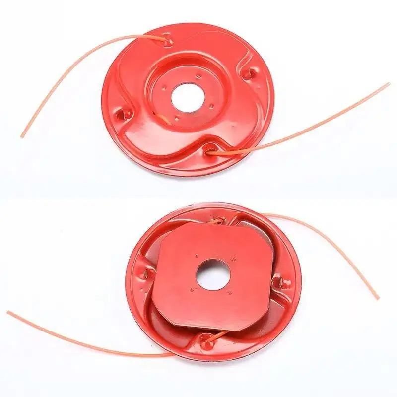 Iron Base Grass Trimmer Head High Strength Nylon Cutting Lines Universal Fit for Farm Garden Lawn Maintenance