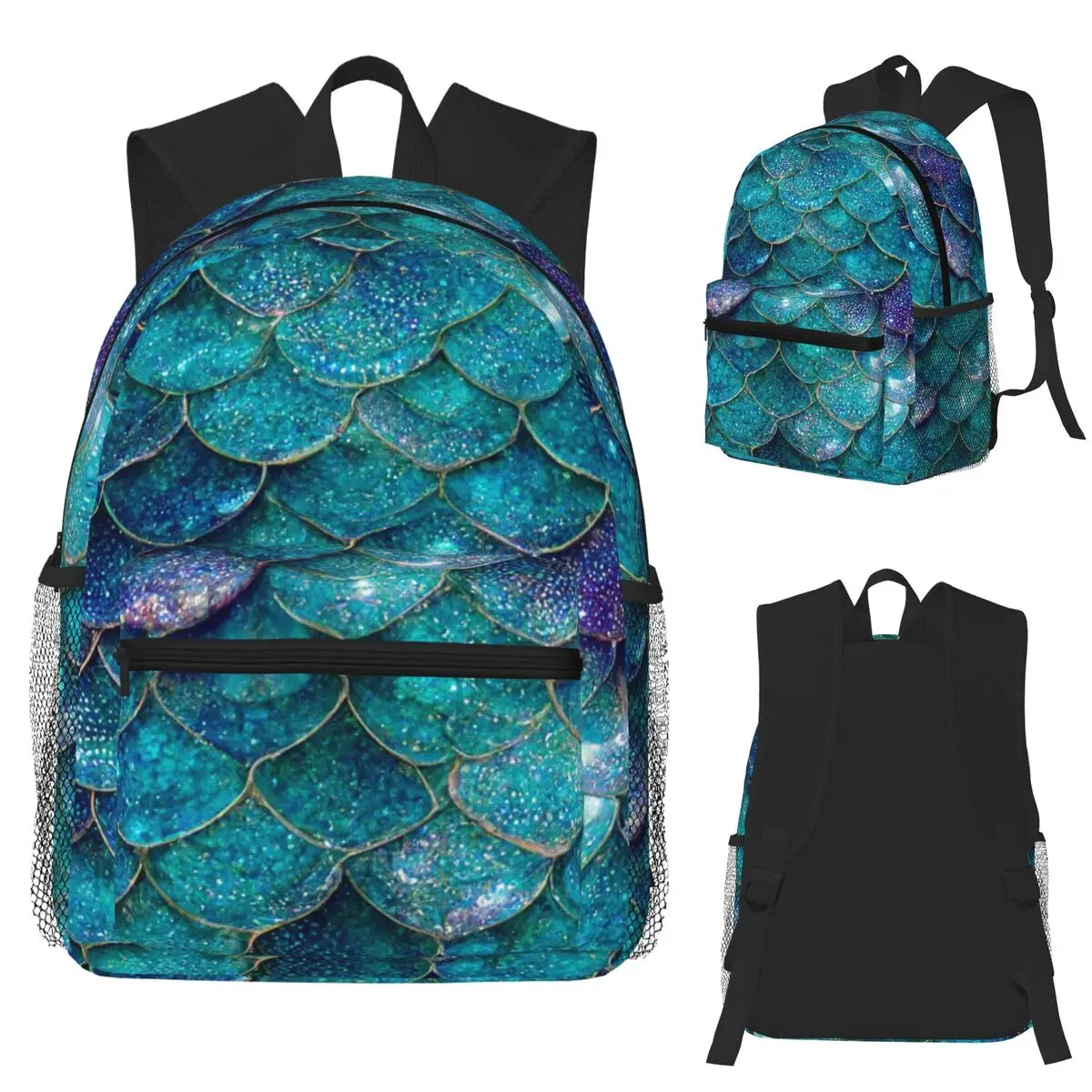

Студенческий рюкзак с рыбьей чешуей Русалки, школьная сумка, походный дорожный рюкзак для мальчиков и девочек, сумка для книг, сумки на плечо