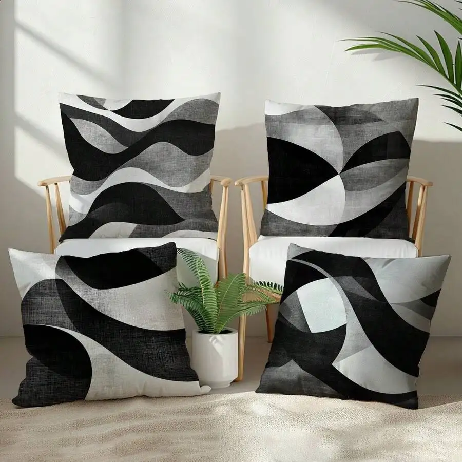 

Минималистичные бархатные наволочки с геометрическим витым узором 45x45 см для диванных подушек, для гостиной и декора вечеринок