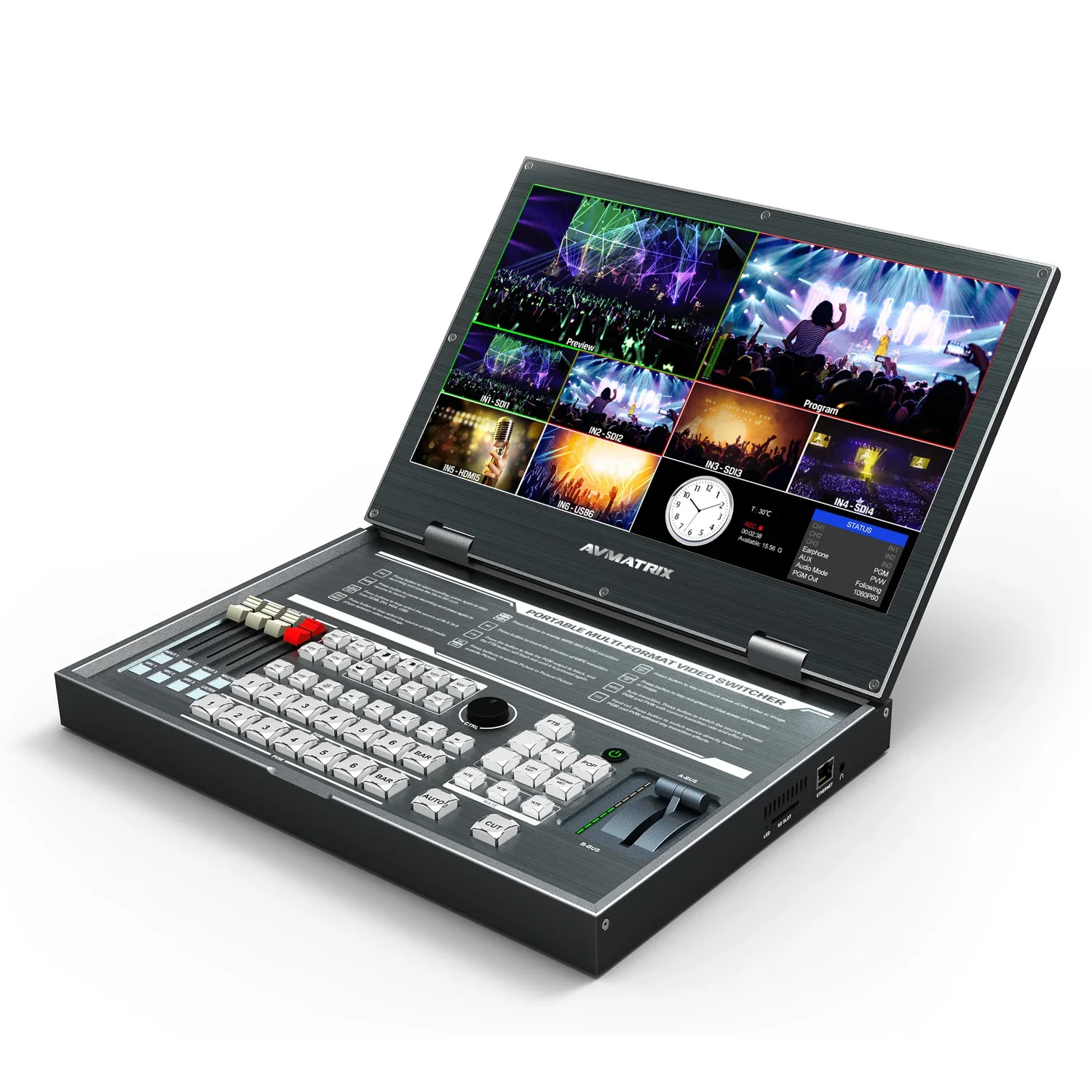 Lilliput AVMatrix PVS0615U 6 Channel Multi-format Streaming Switcher Comply with UVC & UAC Uncompressed Capture Video Switcher