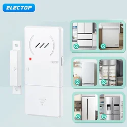 ELECTOP Refrigerator Door Alarm Magnetic Security Sensor Windows Open Alarms 60 Seconds Delay Loud 96 dB for Home, Store, Offic