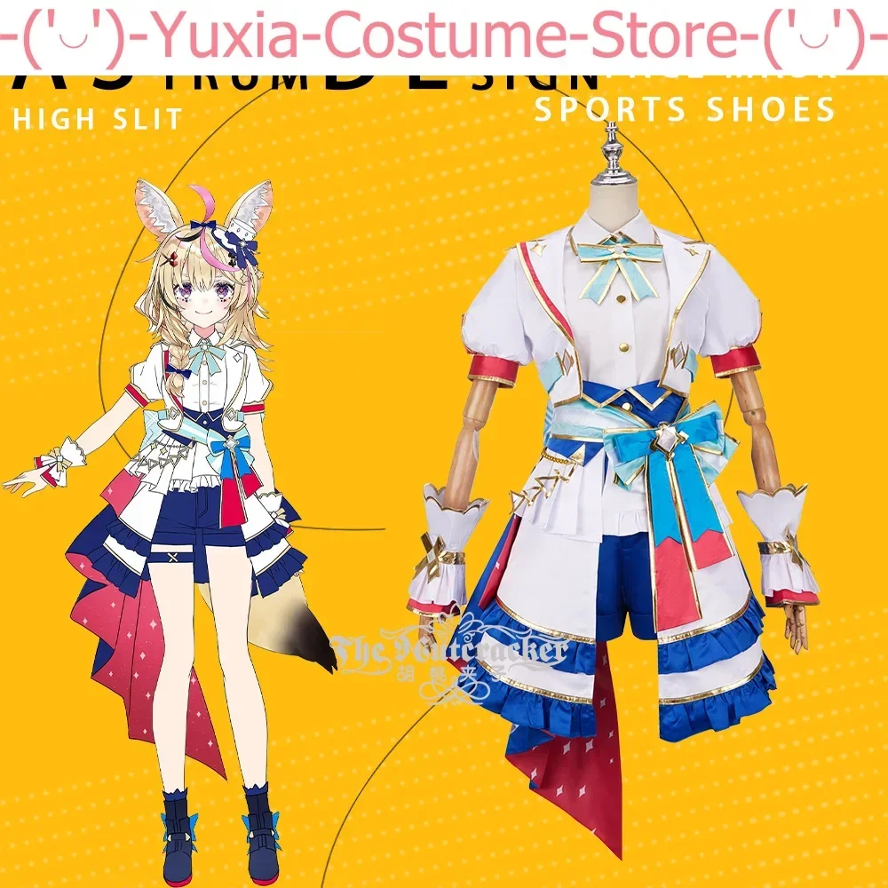 Virtual Idol Hololive 4th Anniversary Omaru Polka Dress Cosplay Costume Cos Game Anime Party Uniform Hallowen Play Role