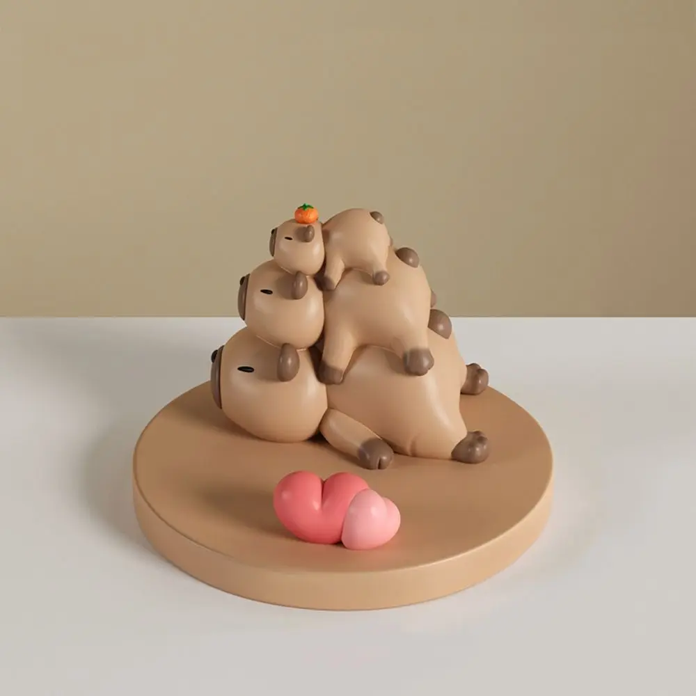 Resin Capybara Phone Stand Multi-functional Statue Capybara Mobile Phone Holder Cartoon Cute Capybara Desk Lazy Bracket