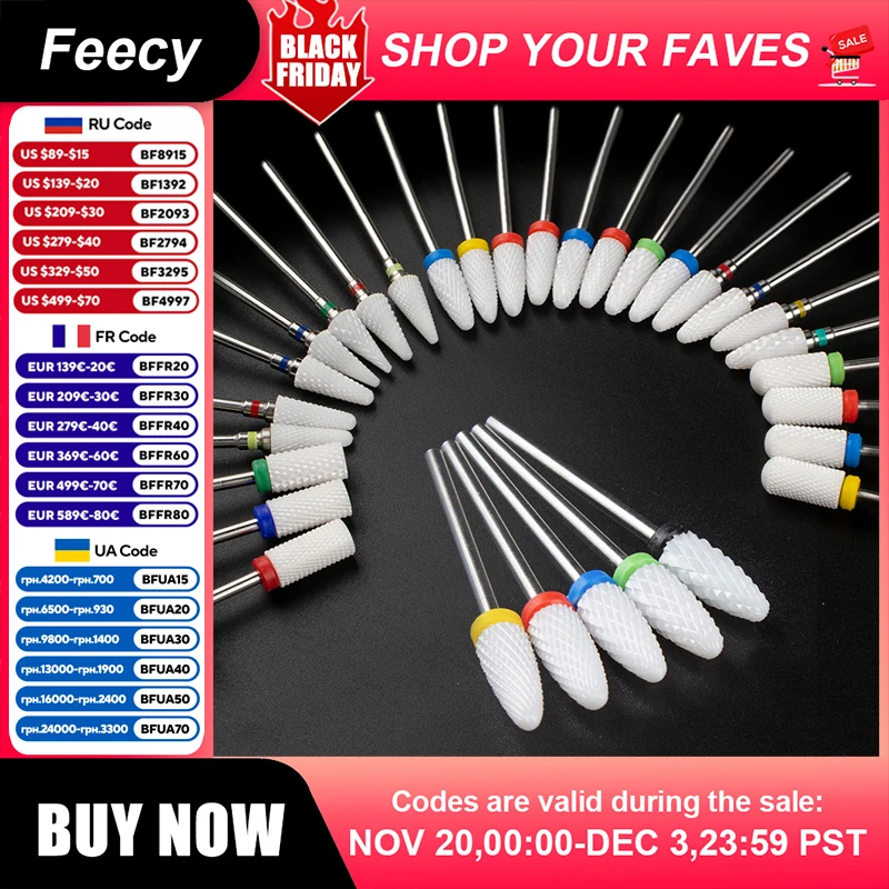 セラミックネイルドリルビット 3/32 インチフライスカッターマニキュアマシンアクセサリーペディキュア爪やすりビットアクリルジェルを除去するため