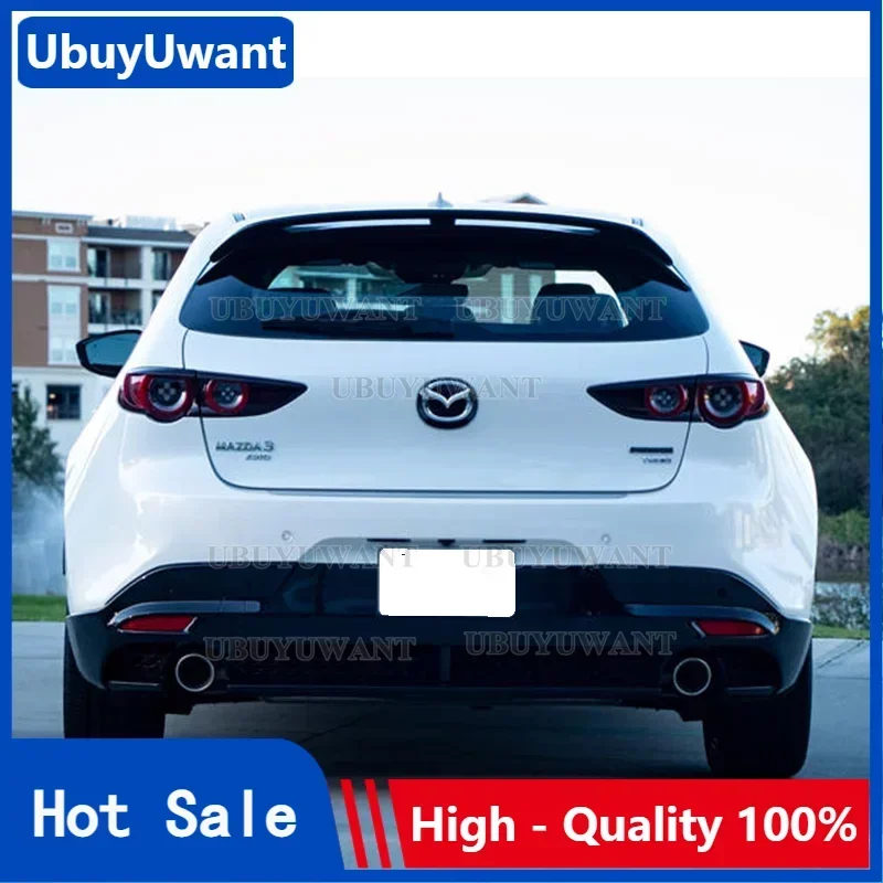 

For Mazda 3 Axela Hatchback 2020 Car Styling FRP Carbon Fiber Rear Spoiler Wing Tail Trunk Lid Cover Auto Decoration