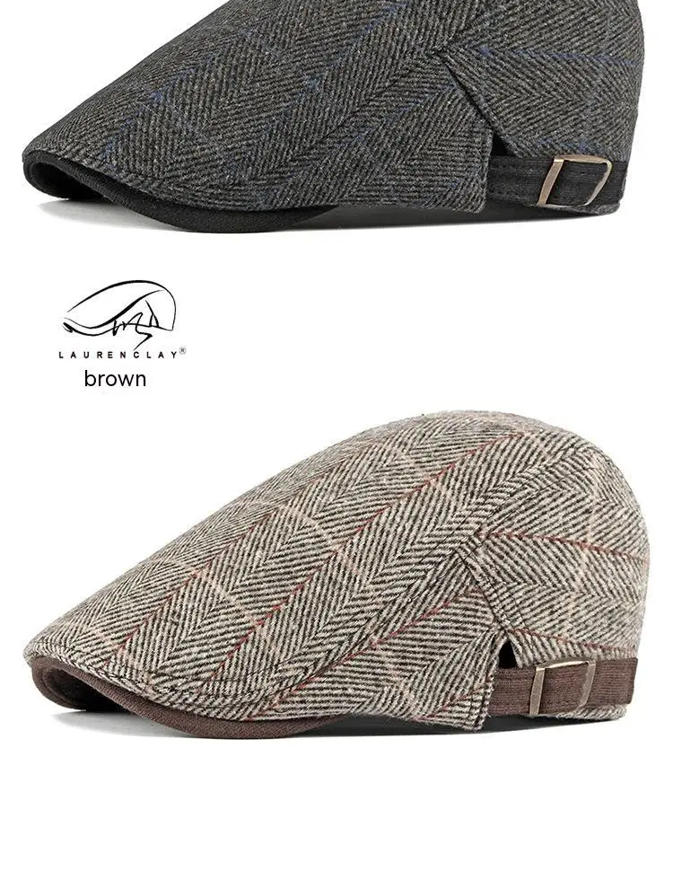 Herren Damen Flat Ivy Gatsby Newsboy Hat Winter Frühling Herbst Driving Cabbie Hunting Cap – Detail 9