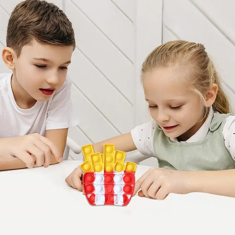 Zintuiglijke Bubble Popper Fidget Bubble Speelgoed voor kinderen Leuk multiplayer-spel Realistisch fastfoodontwerp Drukverlichtende activiteit