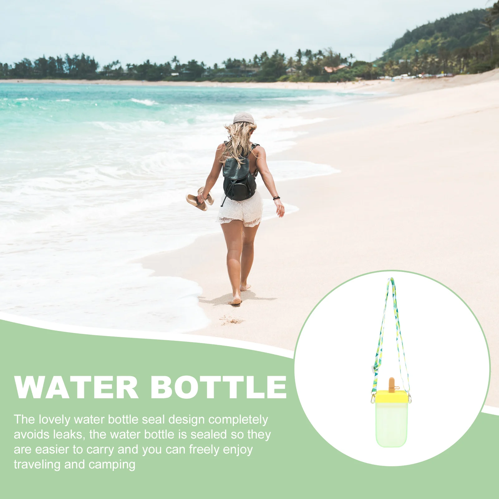 

Popsicle Water Bottle Soft Silicone Ribbon Material Portable Water Cup Cartoon Beverage Cup for Students Outdoor