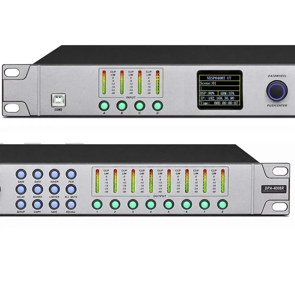 

DPA0408RTS Sound Audio Processor 4 in 8 Out Multi Effect Dsp Audio Processor With FIR Professional Grade Digital Audio Processor