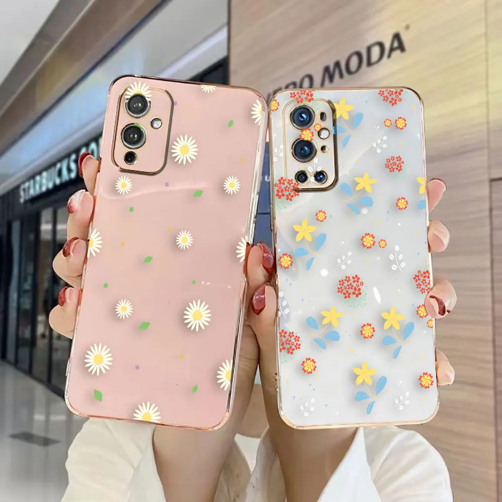 Cover Smooth E-TPU Phone Case Oneplus 8 8T 9 NORD CE 2 3 MOTO G8 G9 G22 G30 G Stylus 5G Case Beautiful Little Fragmented Flowers