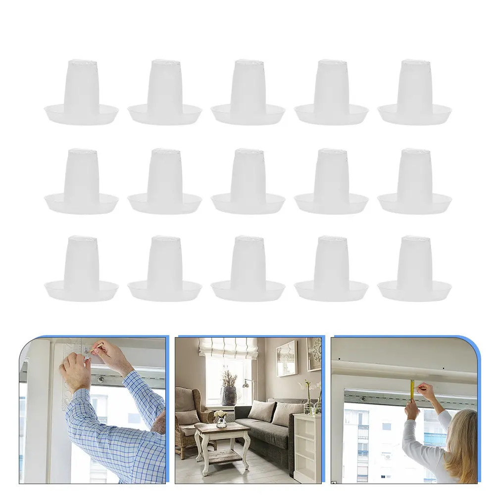40Pcs Blind Bottom Rail Button Plugs Clear POM Durable Horizontal Blind Replacement Parts Accessories