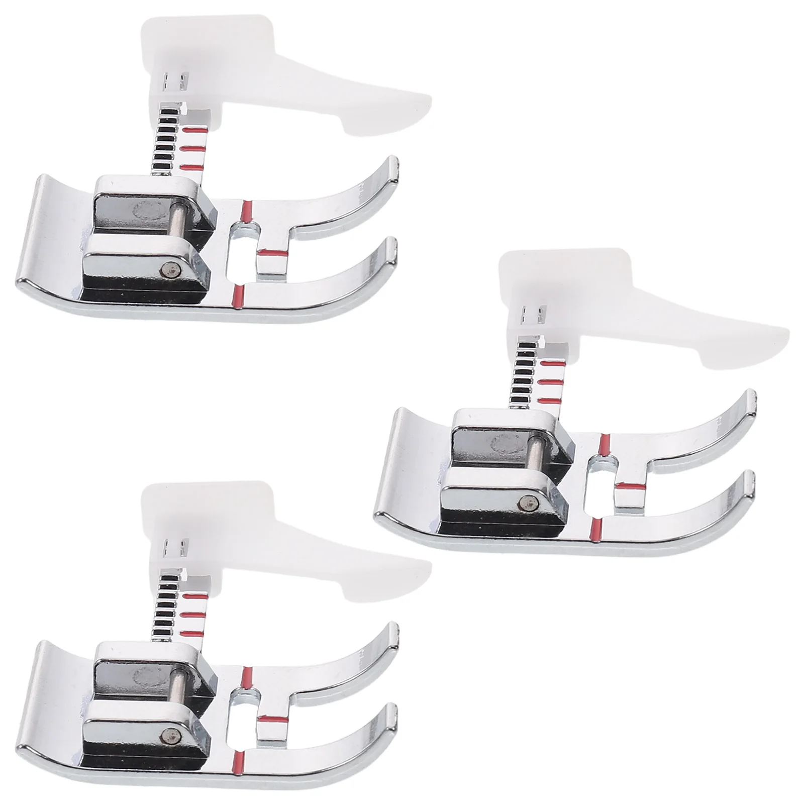 3 pçs acessórios da máquina de costura multifuncional presser pé conjunto posicionamento preciso guia bainha ajustável para diy profissional