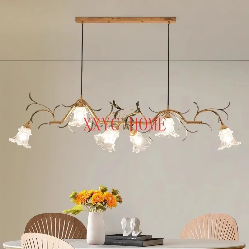 Chandelier Bar Kitchen Island Tea Room Tea House American Retro Classic Zen Flower Zhongshan Lamps