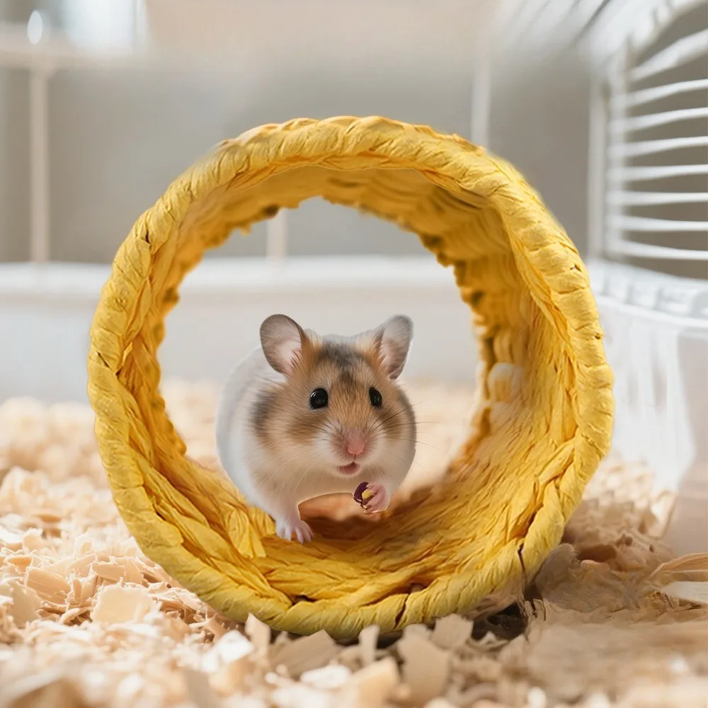 الحيوانات الأليفة الهامستر العشب عش إخفاء الممر المنسوجة يدويا العشب منزل السنجاب القنفذ الهامستر الببغاء الحيوانات الأليفة الصغيرة إخفاء عش الطيور اللعب