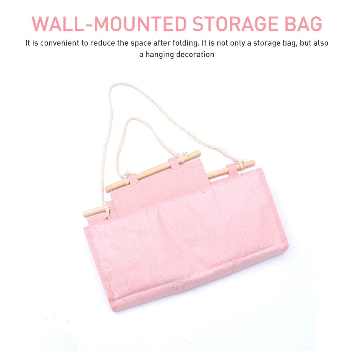 

2pcs Multi-Pockets Hanging Storage Bags Cotton Linen Pe Waterproof 7+3 Pockets Wall Hanging Organizer For Home Office Decor